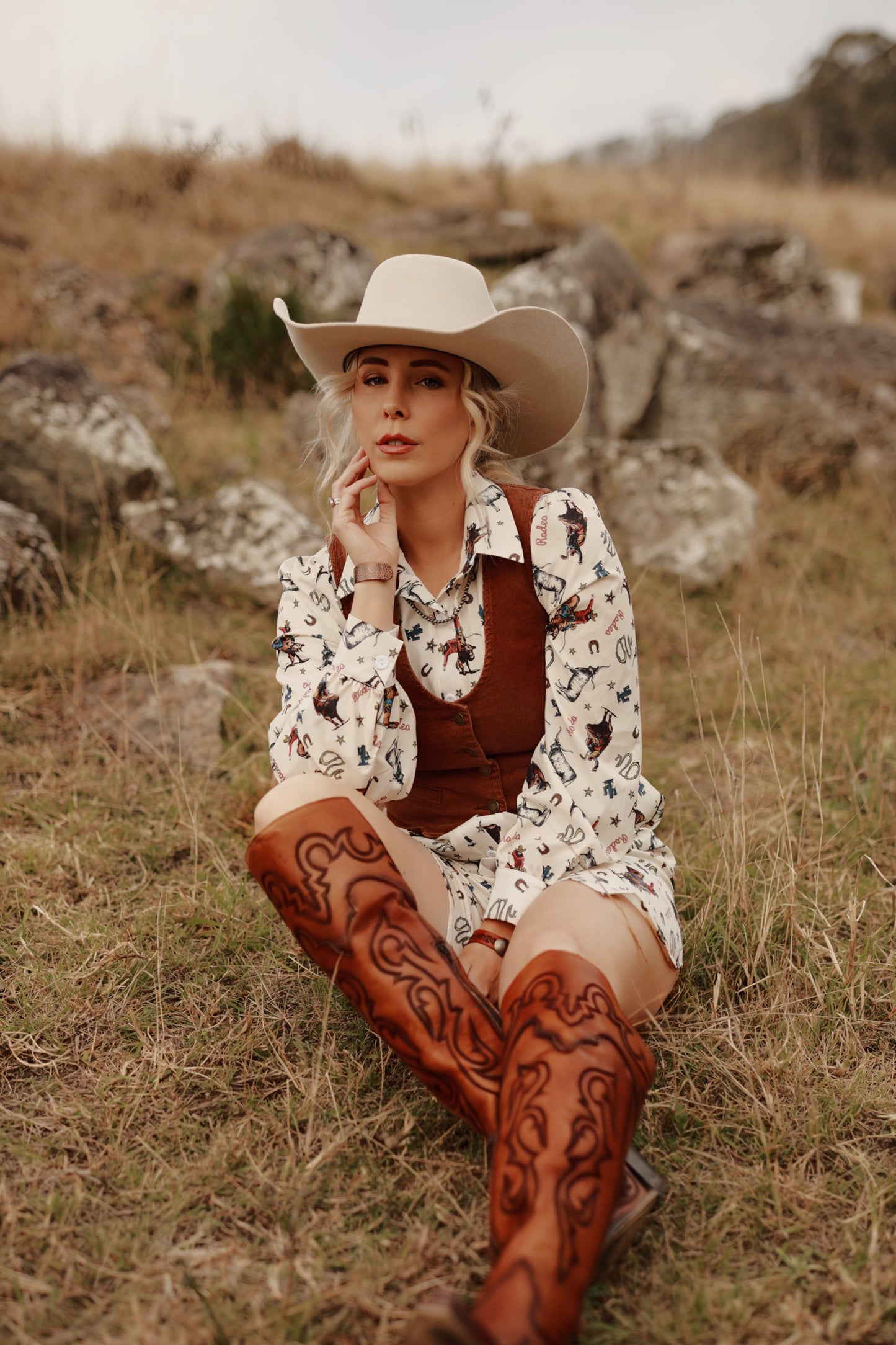 Rambling Cowboy Collar Shirt Dress