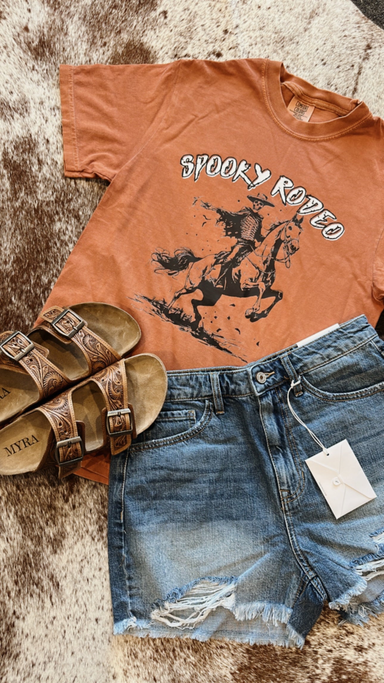 Spooky Rodeo Orange Tee