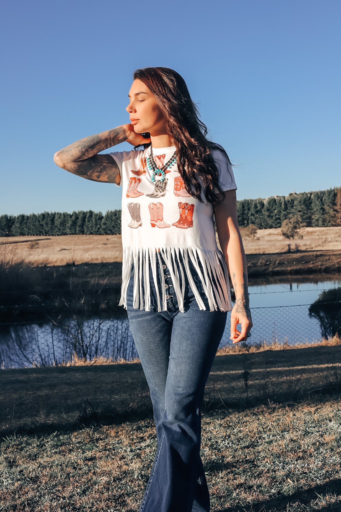 Boot Scootin Fringe Top