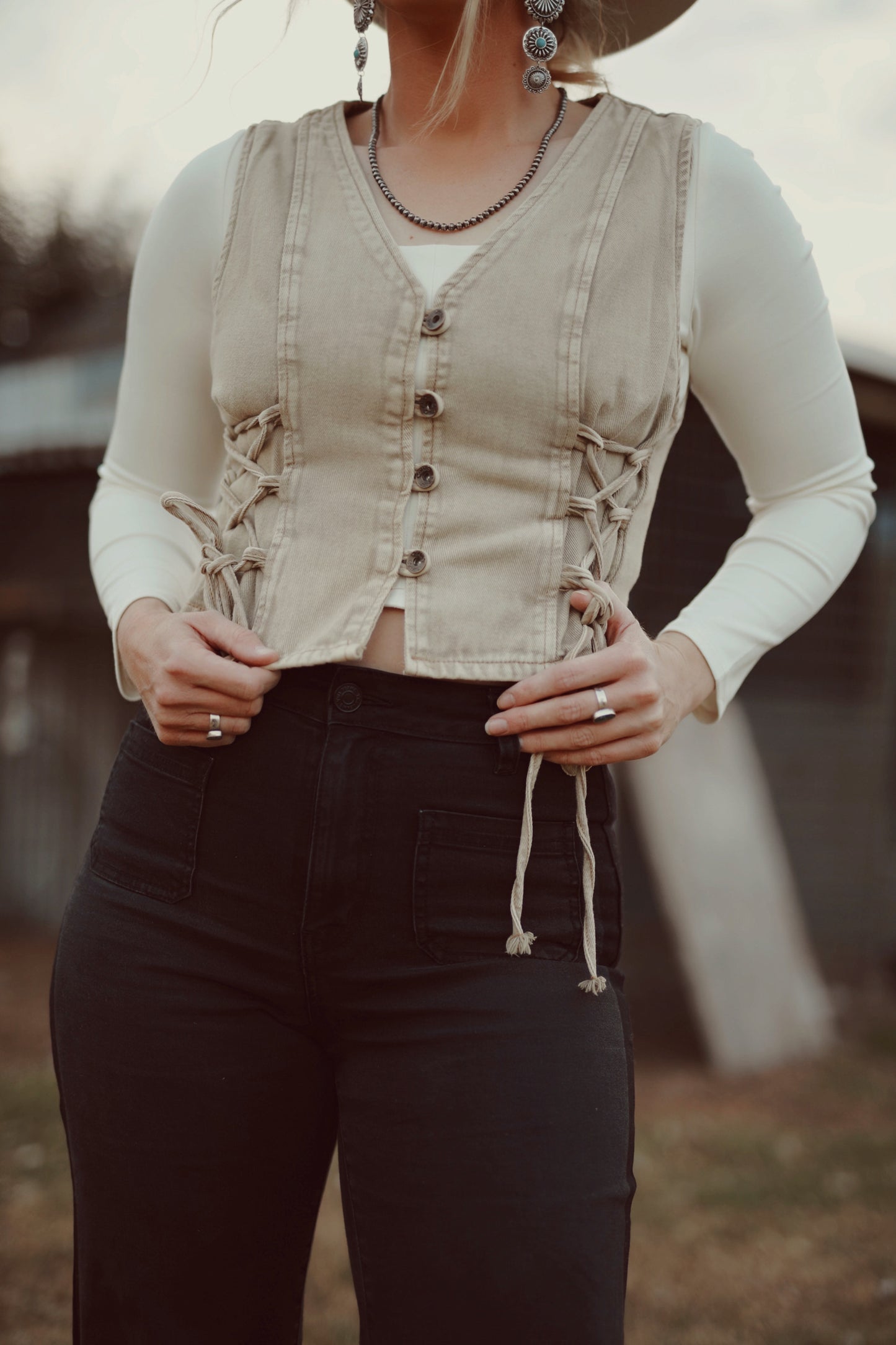 Abbey Vest - Beige