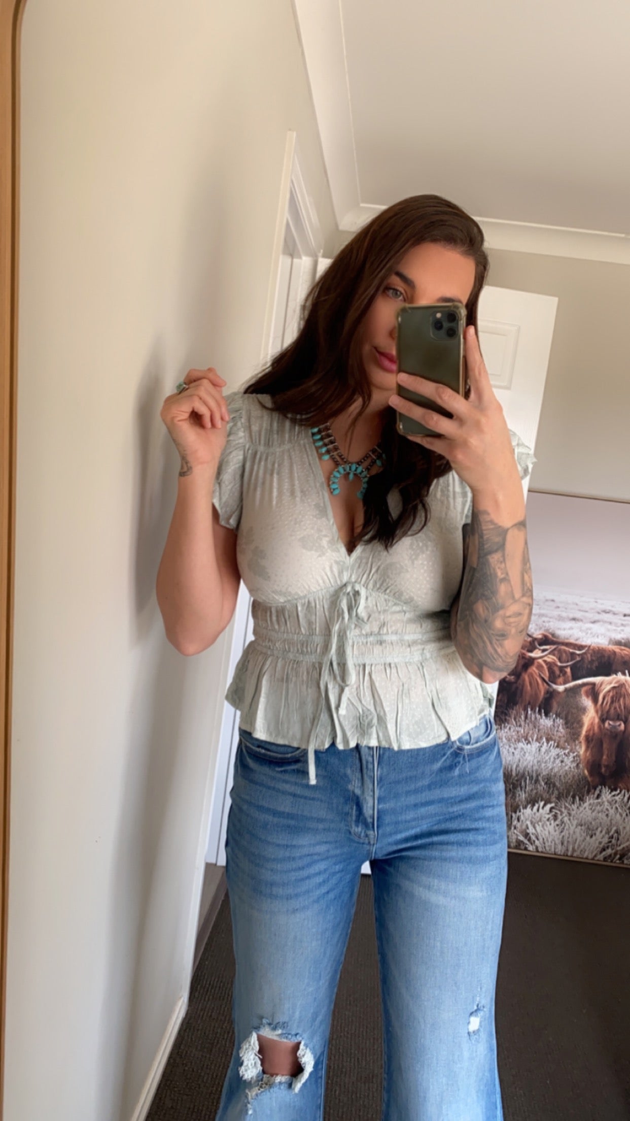 Talia Top - Powder Blue