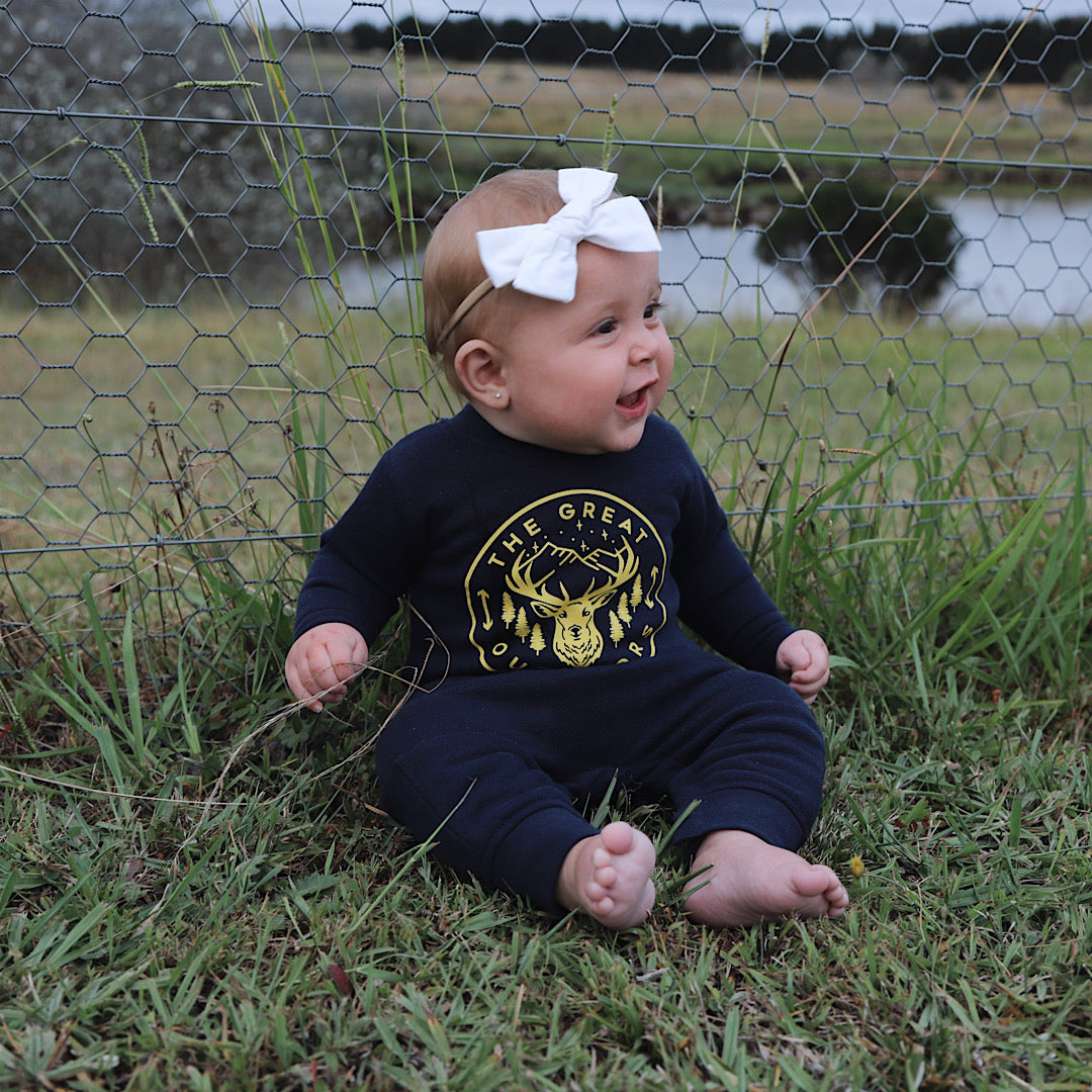 Great outdoors infant jumpsuit - Navy
