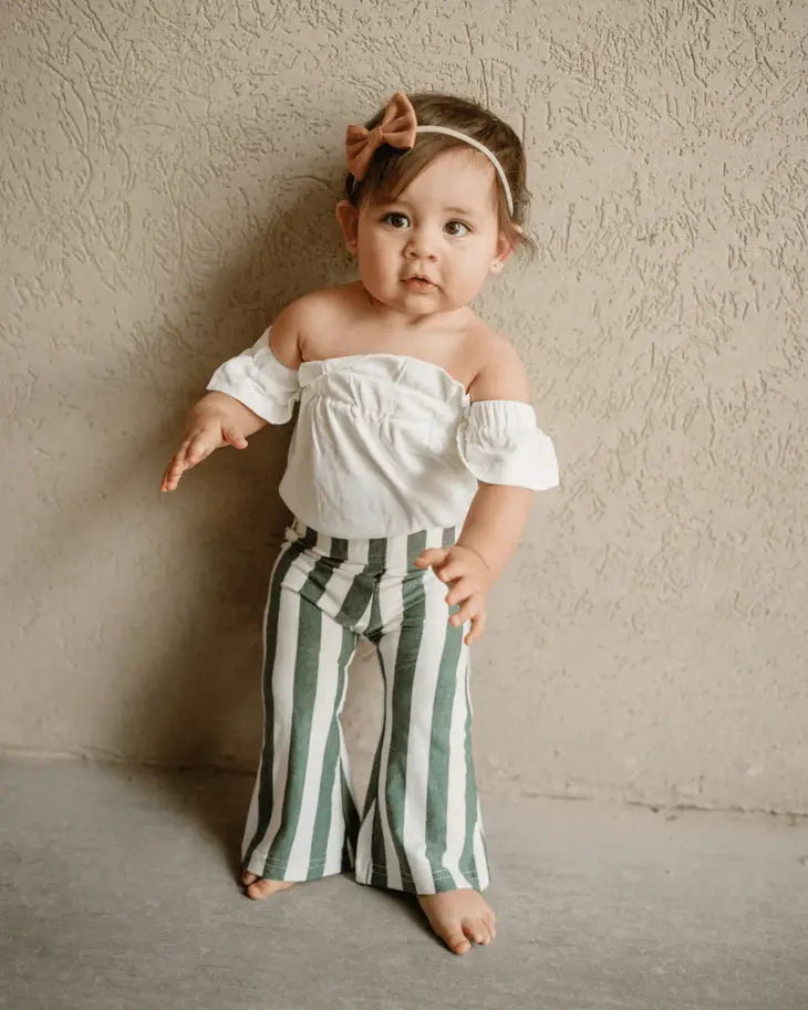 Blakely Boho Bells - Green Stripes
