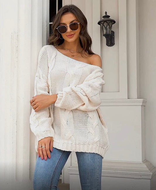 Off Shoulder Knit - Ivory