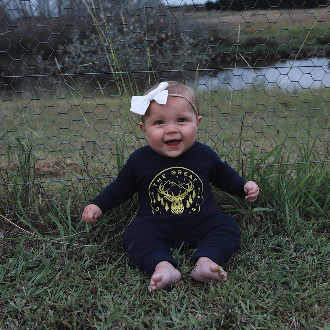Great outdoors infant jumpsuit - Navy